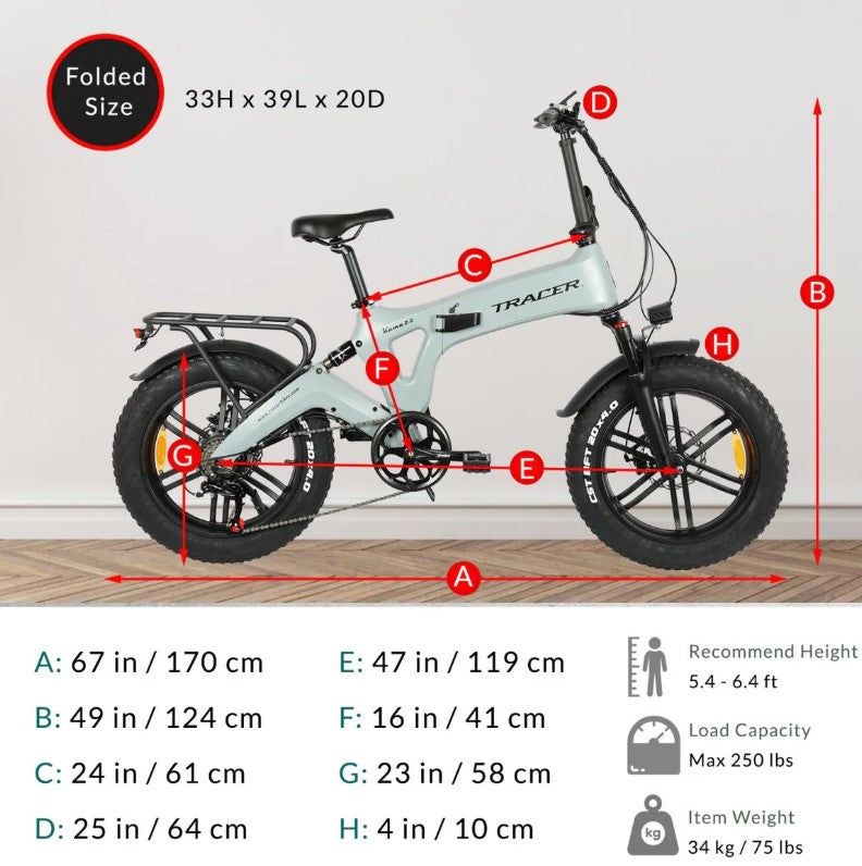 Tracer KAMA 2.0 20” 750w Folding E-Bike