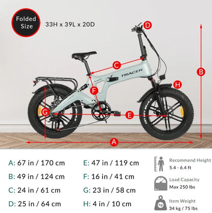 Tracer KAMA 2.0 20” 750w Folding E-Bike